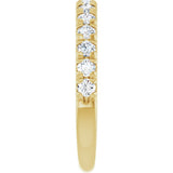 14K Yellow Gold 5/8 CTW Lab-Grown Diamond French-Set Anniversary Band