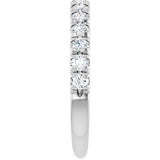14K White Gold 5/8 CTW Lab-Grown Diamond French-Set Anniversary Band