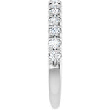 14K White Gold 5/8 CTW Lab-Grown Diamond French-Set Anniversary Band