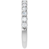 14K White Gold 5/8 CTW Lab-Grown Diamond French-Set Anniversary Band