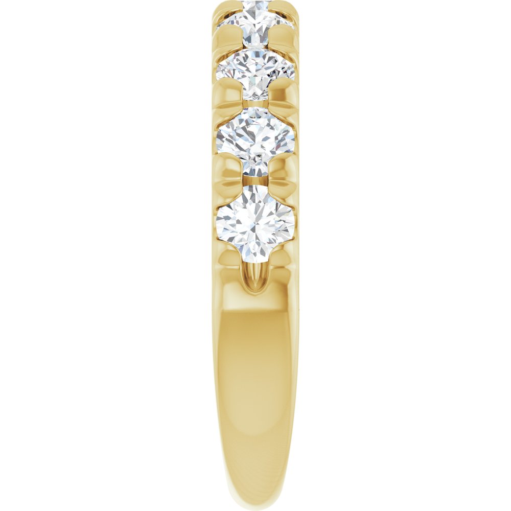 14K Yellow Gold 1 3/8 CTW Lab-Grown Diamond French-Set Anniversary Band