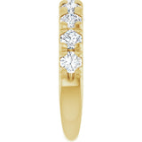 14K Yellow Gold 1 3/8 CTW Lab-Grown Diamond French-Set Anniversary Band