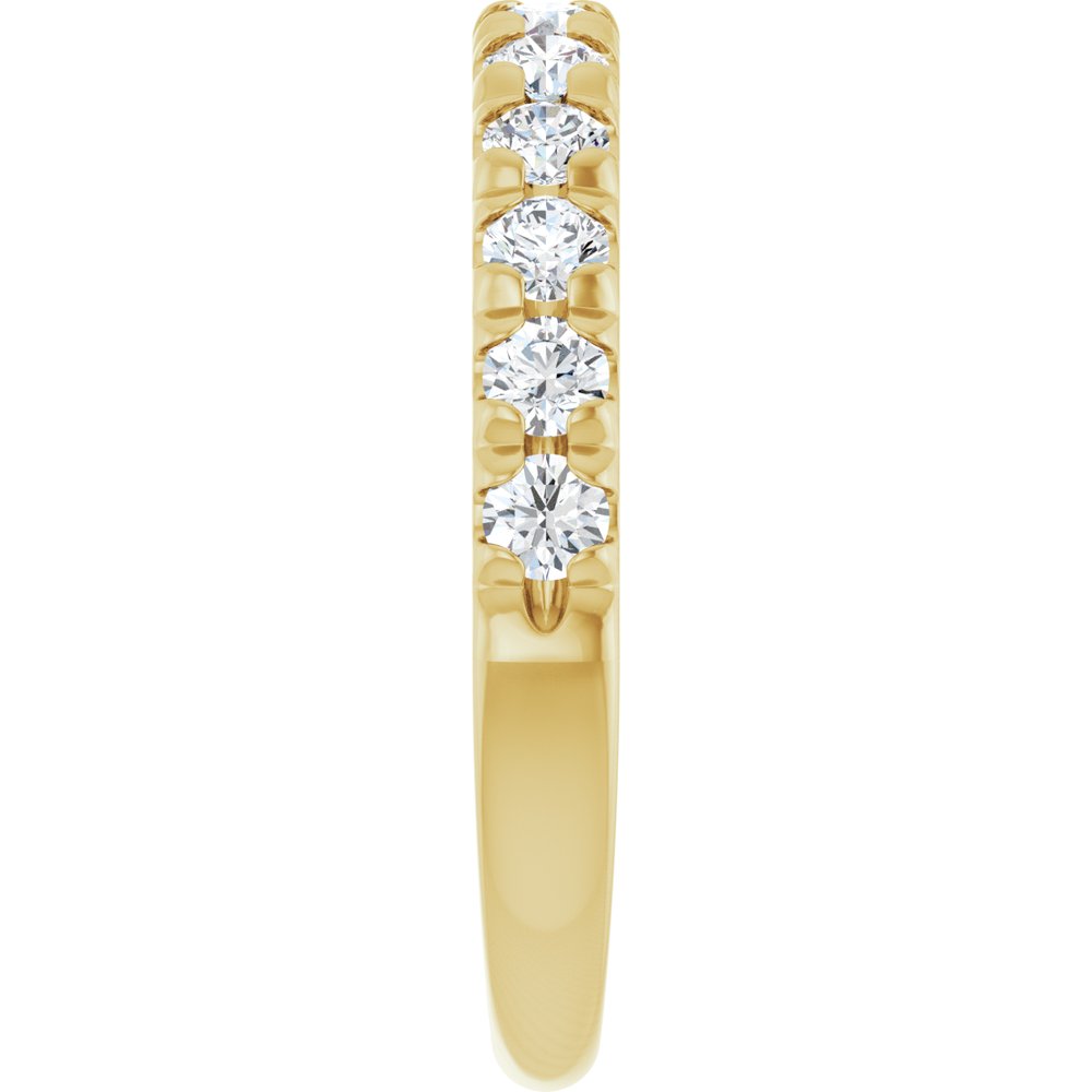 14K Yellow Gold 3/4 CTW Natural Diamond French-Set Anniversary Band
