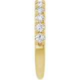 14K Yellow Gold 3/4 CTW Natural Diamond French-Set Anniversary Band