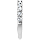 14K White Gold 3/4 CTW Natural Diamond French-Set Anniversary Band
