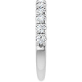 Platinum 3/4 CTW Lab-Grown Diamond French-Set Anniversary Band