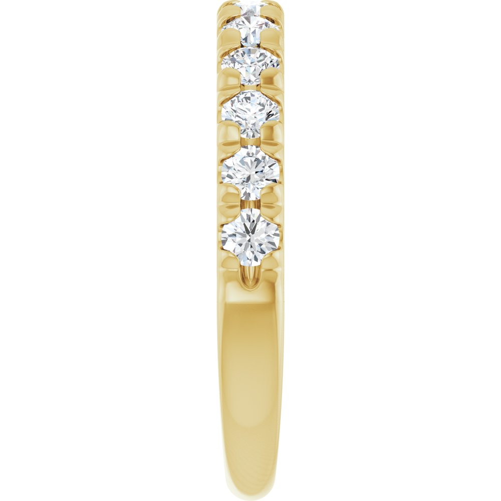 14K Yellow Gold 3/4 CTW Natural Diamond French-Set Anniversary Band
