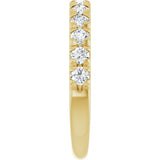 14K Yellow Gold 3/4 CTW Natural Diamond French-Set Anniversary Band