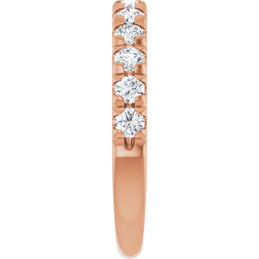 14K Rose 3/4 CTW Natural Diamond Anniversary Band