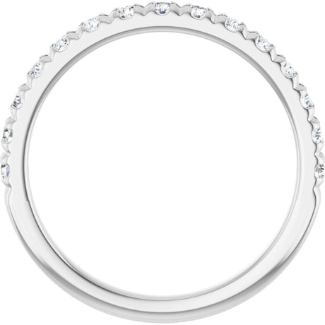 14K White Gold 1/2 CTW Lab-Grown Diamond French-Set Anniversary Band