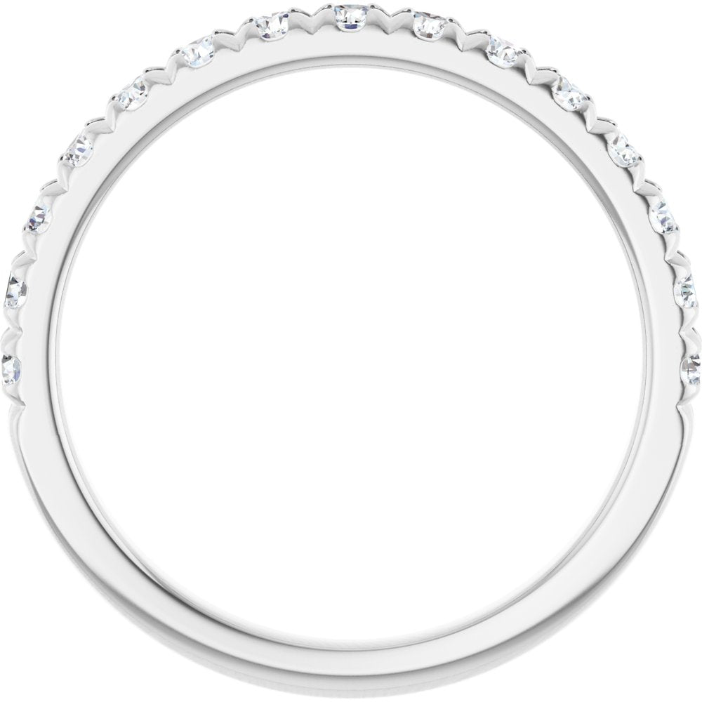 14K White 1/2 CTW Lab-Grown Diamond Anniversary Band