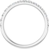 14K White Gold 3/8 CTW Natural Diamond French-Set Anniversary Band