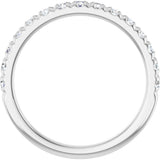 10K White Gold 1/2 CTW Lab-Grown Diamond French-Set Anniversary Band