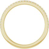 14K Yellow Gold 1/8 CTW Natural Diamond French-Set Anniversary Band