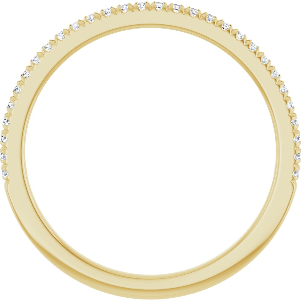 14K Yellow Gold 1/8 CTW Natural Diamond French-Set Anniversary Band