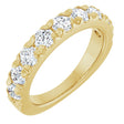 14K Yellow Gold 1 3/8 CTW Lab-Grown Diamond French-Set Anniversary Band