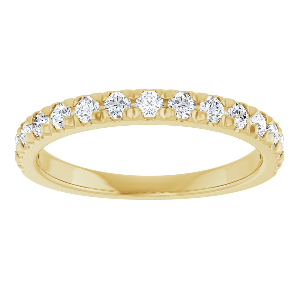 14K Yellow 3/8 CTW Natural Diamond Anniversary Band