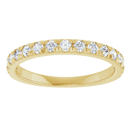 10K Yellow Gold 1/2 CTW Lab-Grown Diamond French-Set Anniversary Band