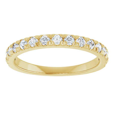 14K Yellow Gold 1/2 CTW Lab-Grown Diamond French-Set Anniversary Band