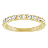 10K Yellow Gold 1/2 CTW Lab-Grown Diamond French-Set Anniversary Band