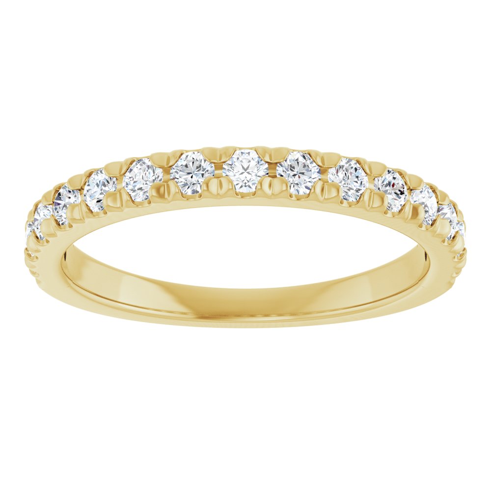 10K Yellow Gold 1/2 CTW Lab-Grown Diamond French-Set Anniversary Band