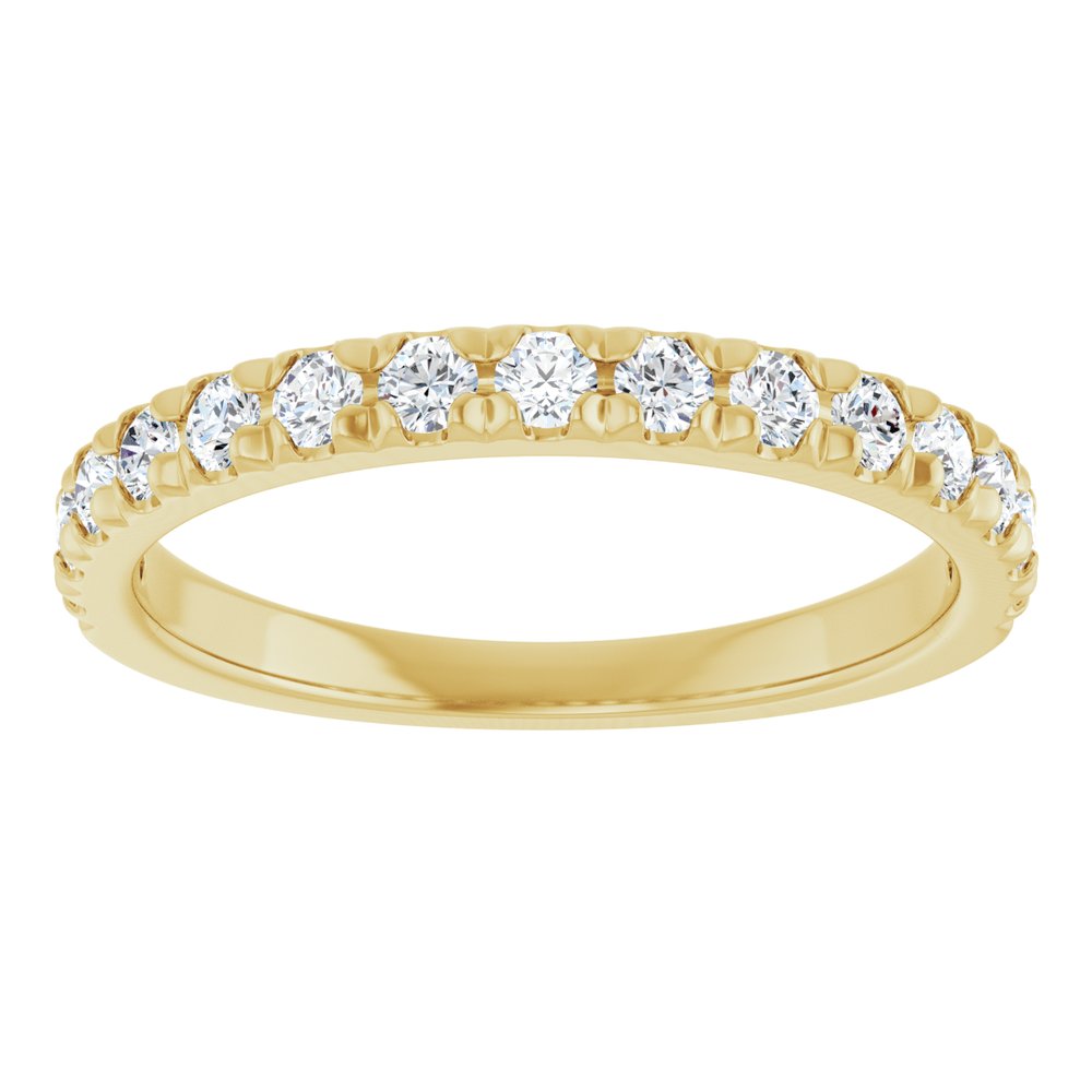 14K Yellow Gold 1/2 CTW Lab-Grown Diamond French-Set Anniversary Band