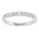 10K White Gold 1/2 CTW Lab-Grown Diamond French-Set Anniversary Band
