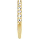 14K Yellow 3/8 CTW Natural Diamond Anniversary Band