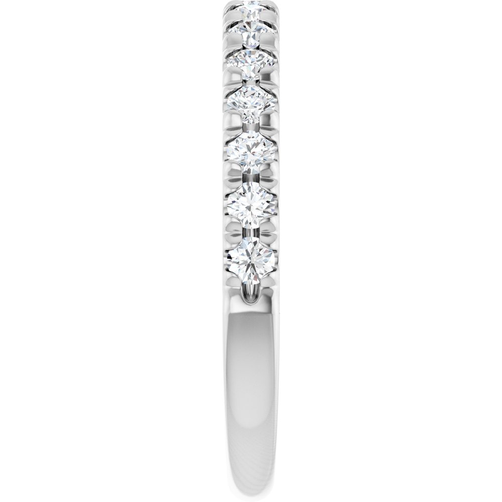 14K White Gold 1/2 CTW Lab-Grown Diamond French-Set Anniversary Band
