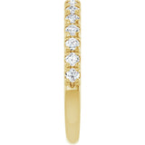 10K Yellow Gold 1/2 CTW Lab-Grown Diamond French-Set Anniversary Band