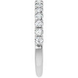 10K White Gold 1/2 CTW Lab-Grown Diamond French-Set Anniversary Band