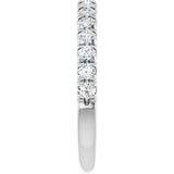Platinum 1/2 CTW Lab-Grown Diamond French-Set Anniversary Band