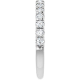 10K White Gold 1/2 CTW Lab-Grown Diamond French-Set Anniversary Band