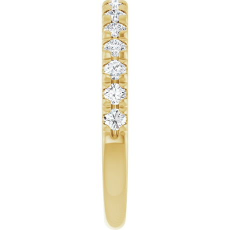 10K Yellow Gold 1/2 CTW Lab-Grown Diamond French-Set Anniversary Band
