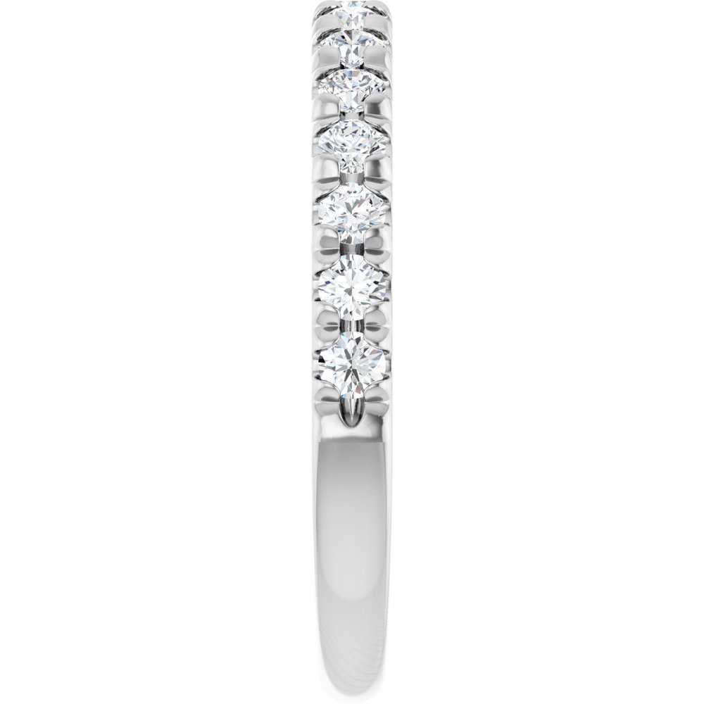 14K White Gold 3/8 CTW Natural Diamond French-Set Anniversary Band