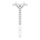 Platinum 8 x 6 mm Oval 1/4 CTW Lab-Grown Diamond Semi-Set Engagement Ring