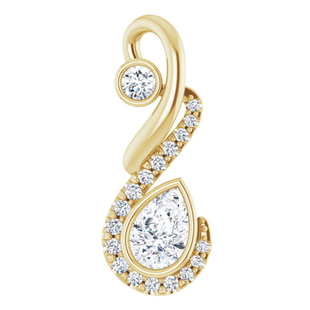 14K Yellow 1/2 CTW Diamond Pendant