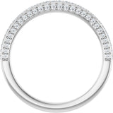 14K White Gold 1/3 CTW Natural Diamond Anniversary Band
