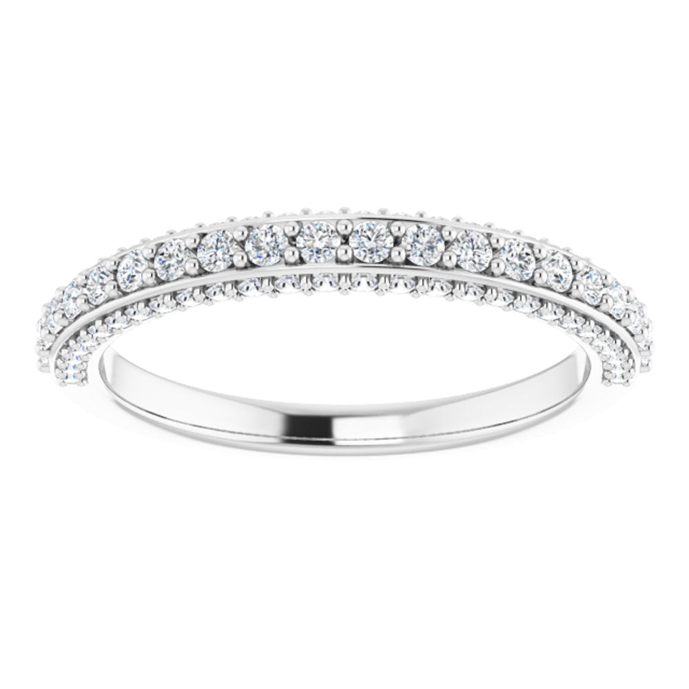 14K White 1/2 CTW Natural Diamond Anniversary Band