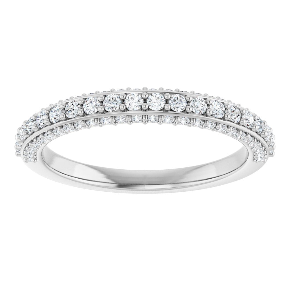 14K White 1/2 CTW Natural Diamond Anniversary Band