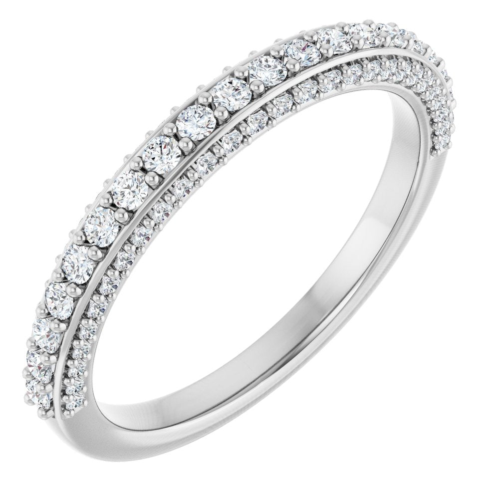14K White 1/2 CTW Natural Diamond Anniversary Band