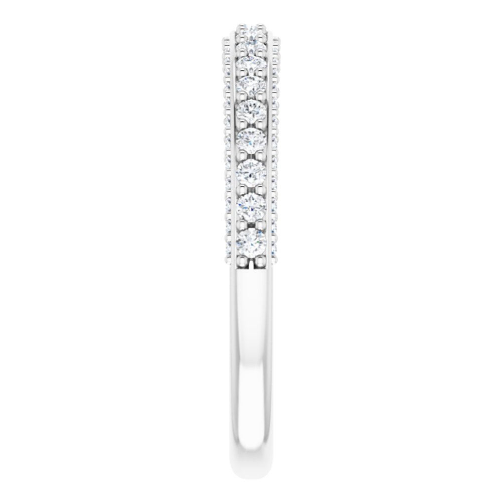 14K White 1/2 CTW Natural Diamond Anniversary Band