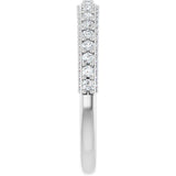 14K White 1/2 CTW Natural Diamond Anniversary Band