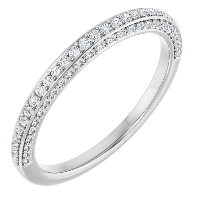 14K White Gold 1/3 CTW Natural Diamond Anniversary Band