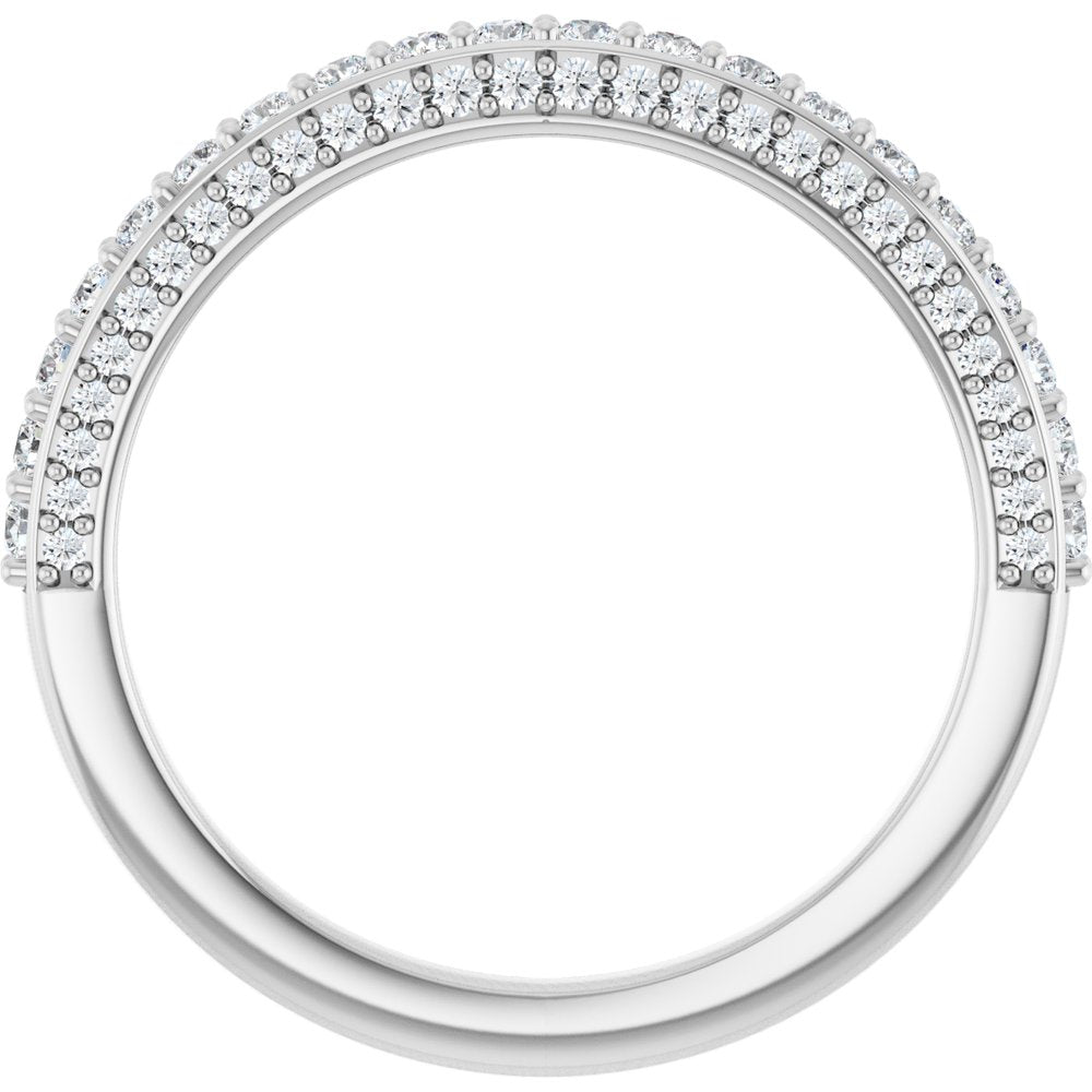 14K White 1/2 CTW Natural Diamond Anniversary Band