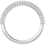 14K White 1/2 CTW Natural Diamond Anniversary Band