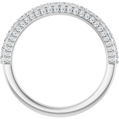 14K White 1/2 CTW Natural Diamond Anniversary Band