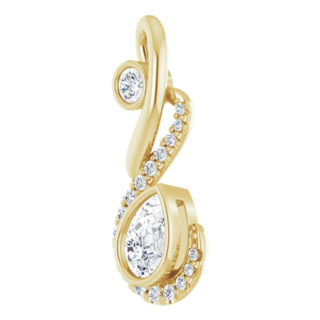 14K Yellow Gold 1/2 CTW Diamond Pendant
