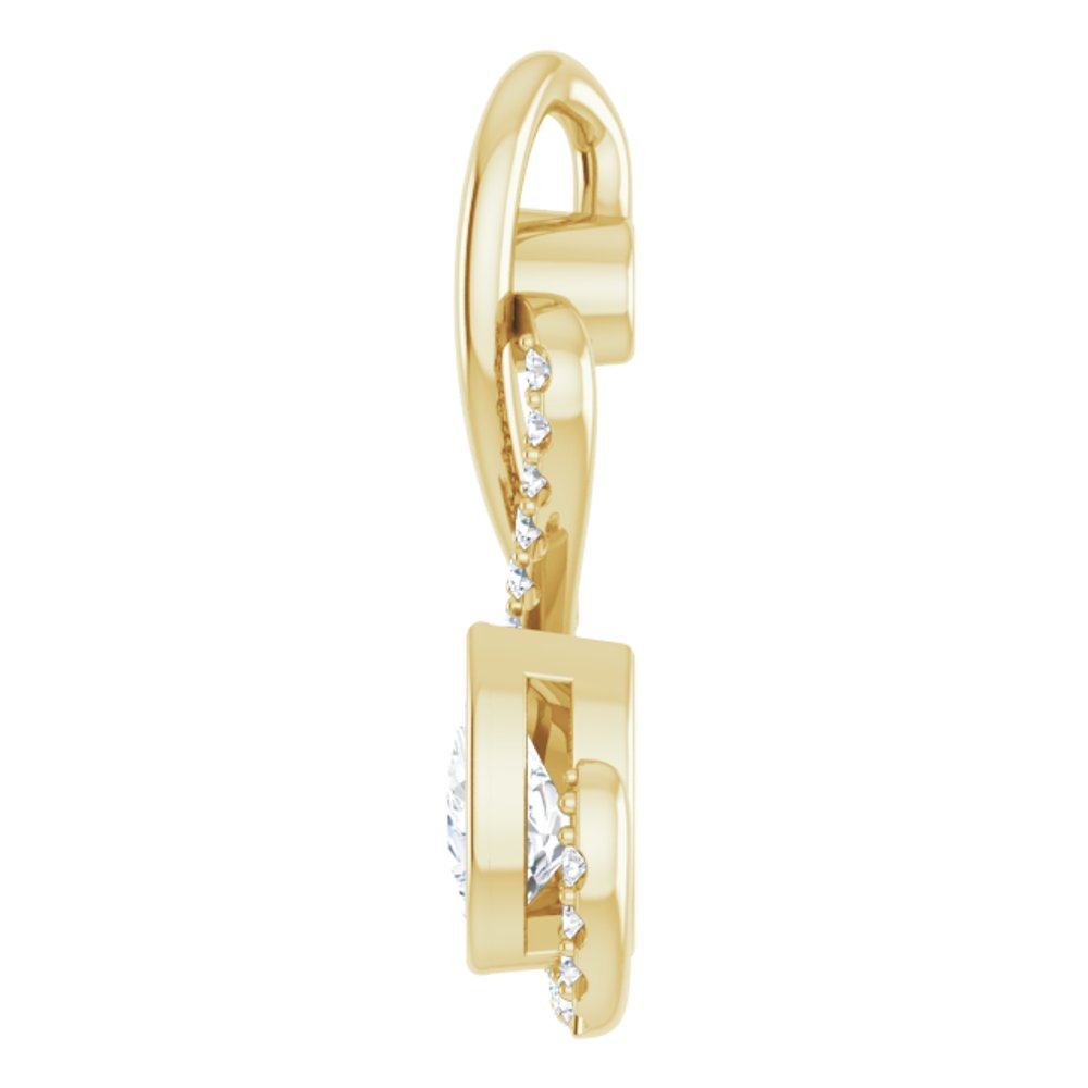 14K Yellow Gold 1/2 CTW Diamond Pendant