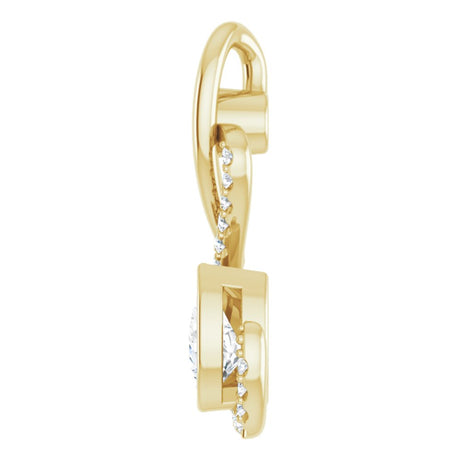 14K Yellow Gold 1/2 CTW Diamond Pendant